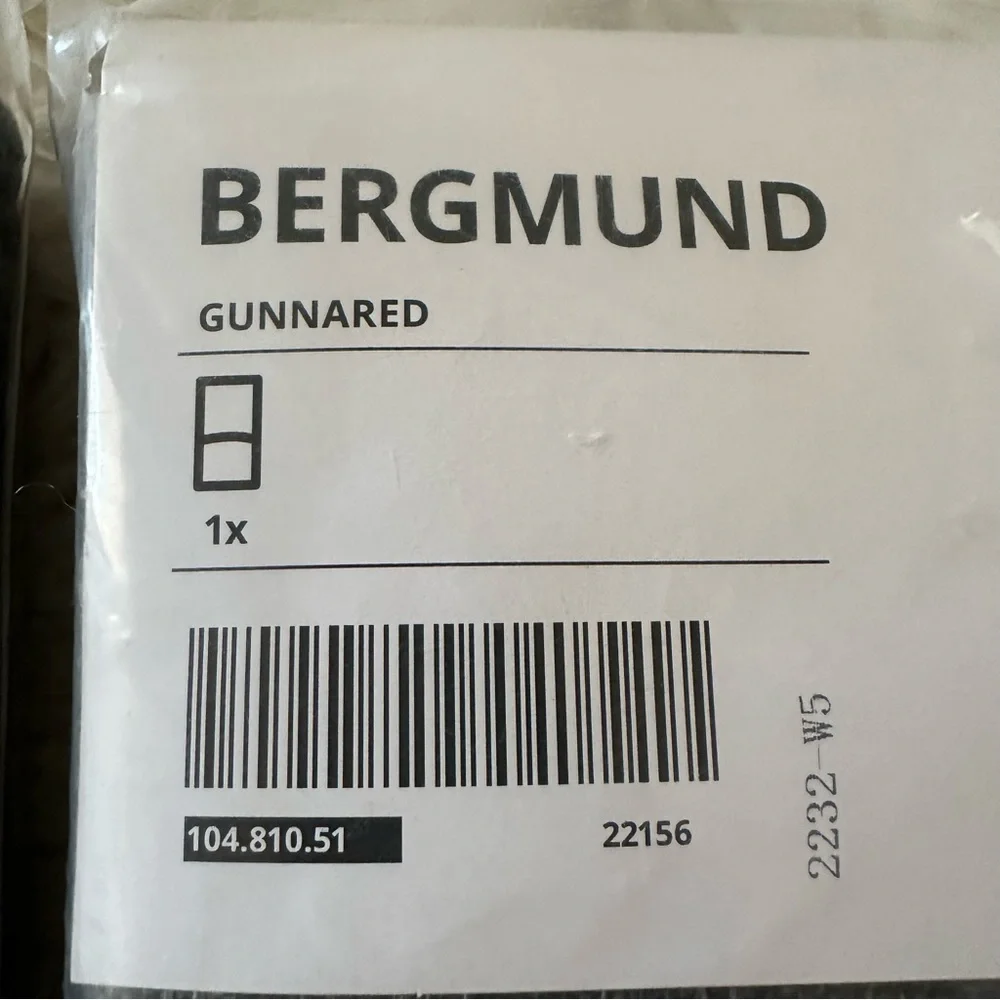 IKEA Bergmund charcoal gray chair covers set of‎ 2 NEW